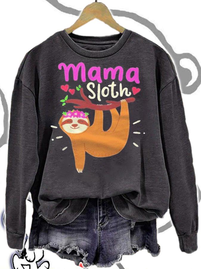 Mama Sloth Lazy Spirit Animal Mom Family Matching Costume Shirt t-shirt sweatshirt