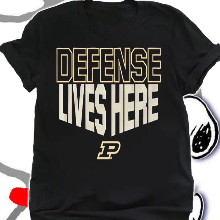 Purdue Basketball Defense Lives Here Shirt t-shirt shirt