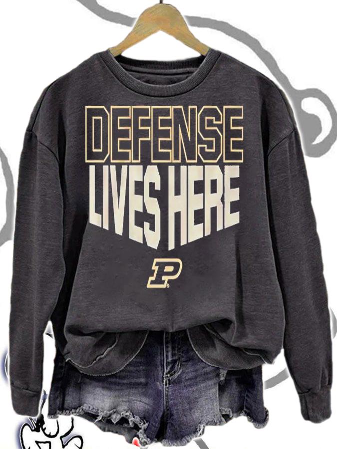 Purdue Basketball Defense Lives Here Shirt t-shirt sweatshirt