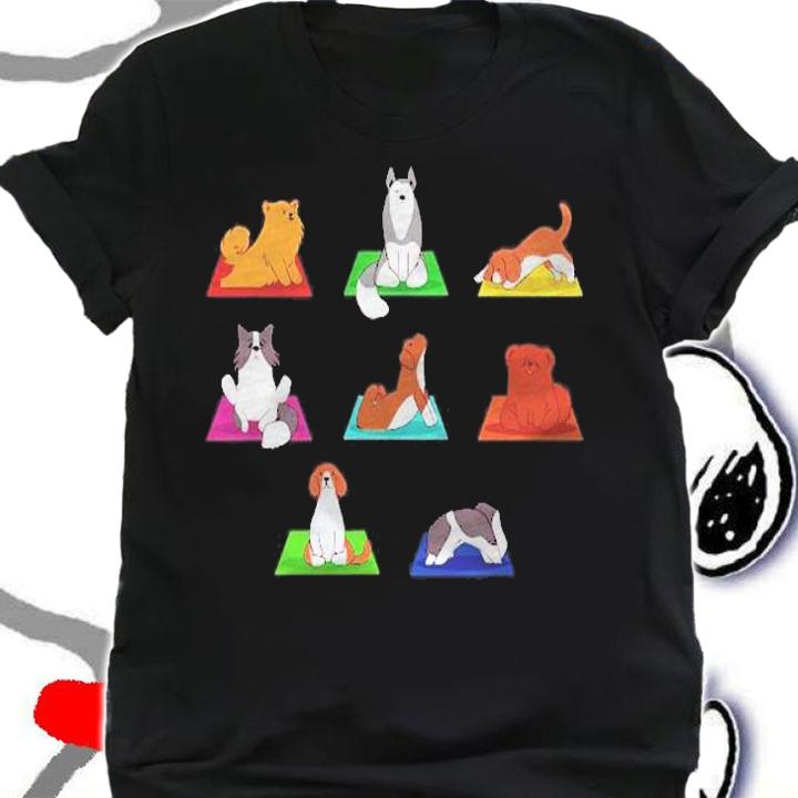 Dogs Yoga Outfit Ladies Meditation Namaste Dog Shirt t-shirt
