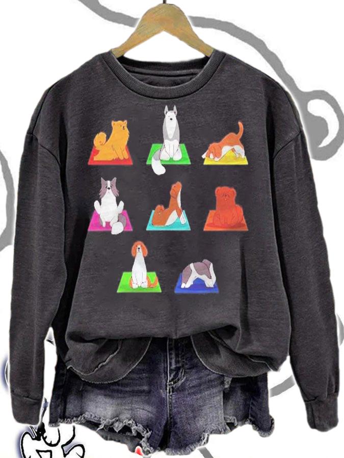 Dogs Yoga Outfit Ladies Meditation Namaste Dog Shirt t-shirt
