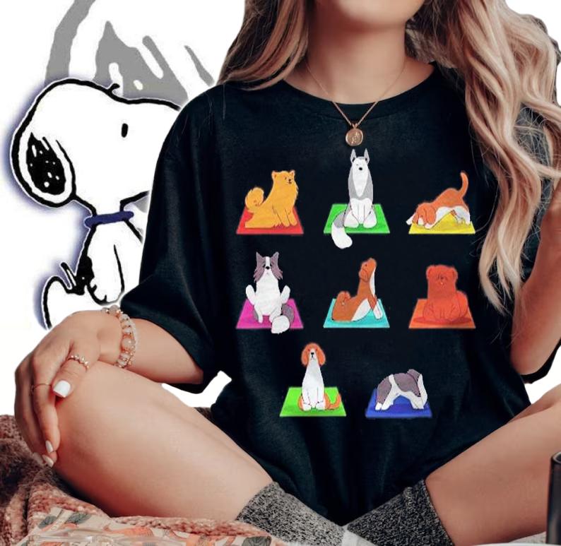 Dogs Yoga Outfit Ladies Meditation Namaste Dog Shirt t-shirt