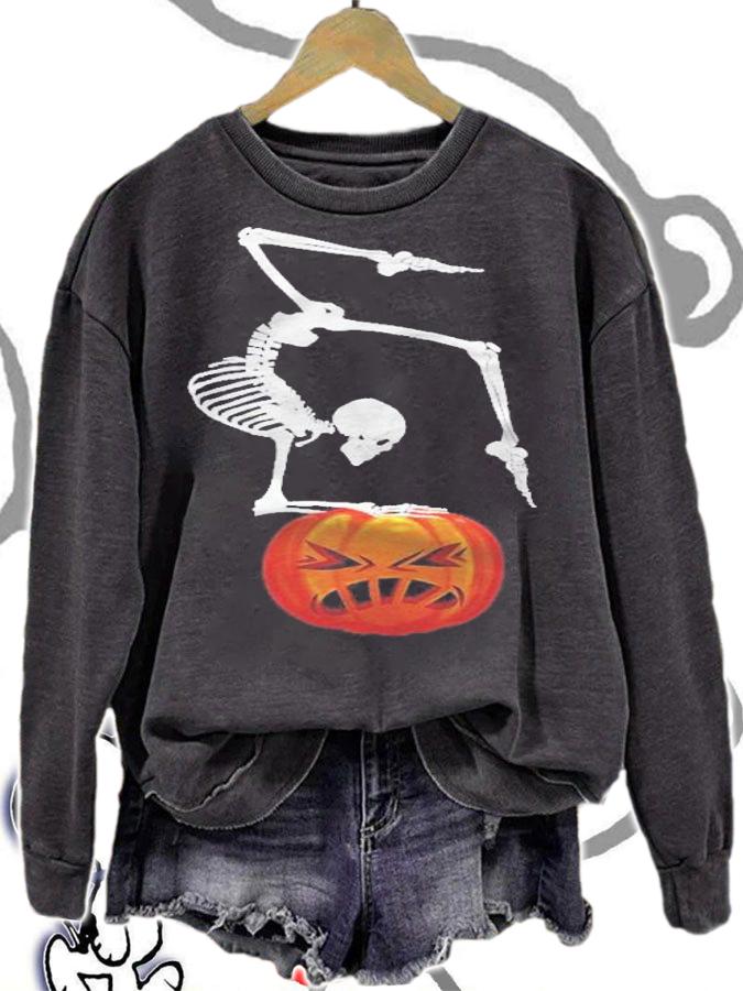 Funny Namaste Skeleton Yoga Skull Halloween Pumpkin Shirt t-shirt sweatshirt