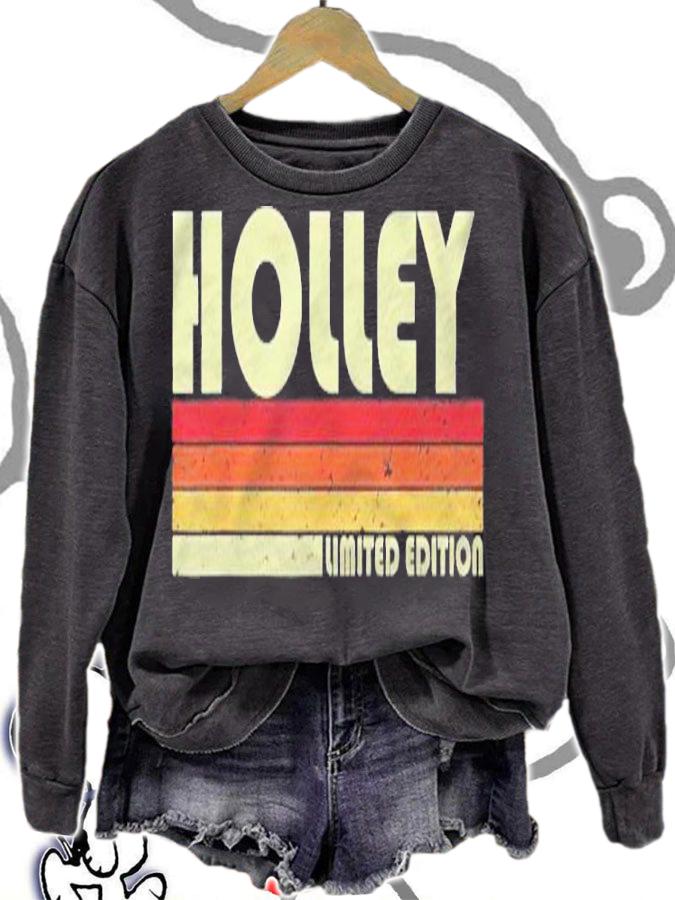 Holley Surname Funny Retro Vintage 80S 90S Birthday Reunion Shirt t-shirt