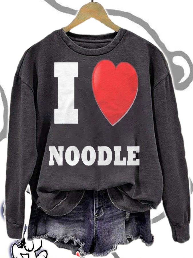 I Love Noodle Red Heart Shirt t-shirt sweatshirt