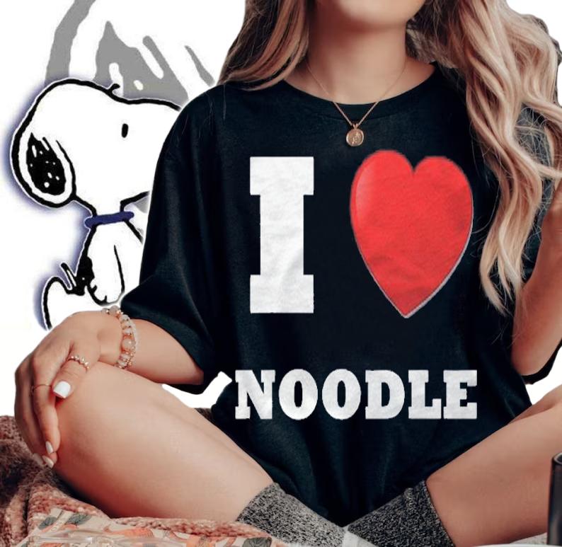 I Love Noodle Red Heart Shirt t-shirt woman shirt