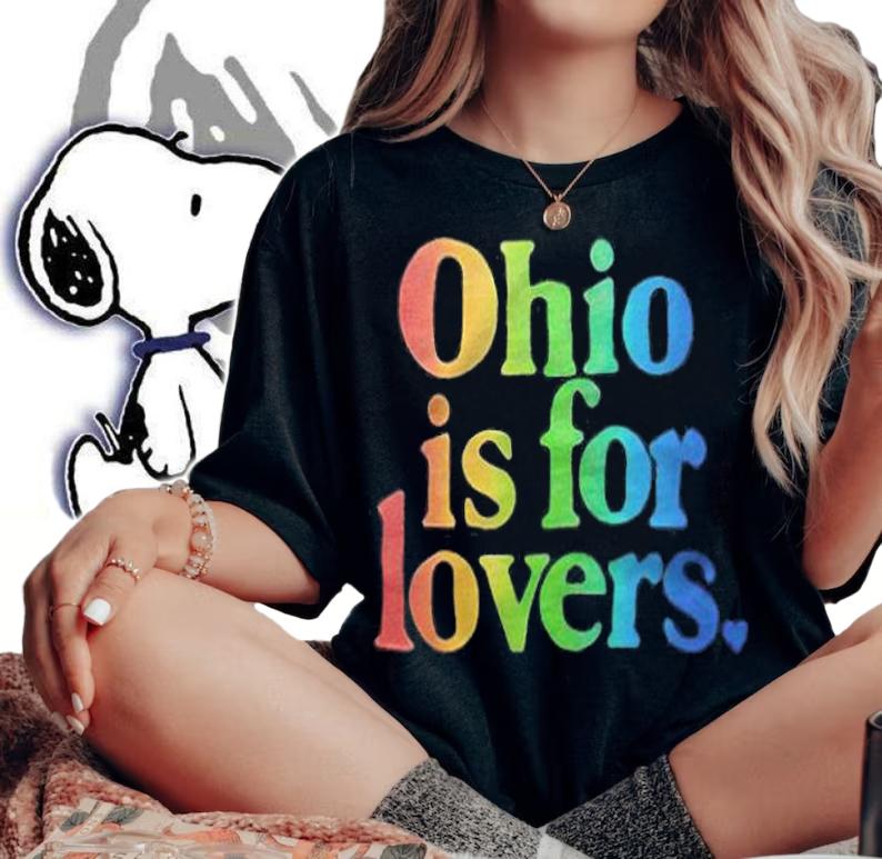 Ohio is for lovers rainbow T-shirt t-shirt woman shirt