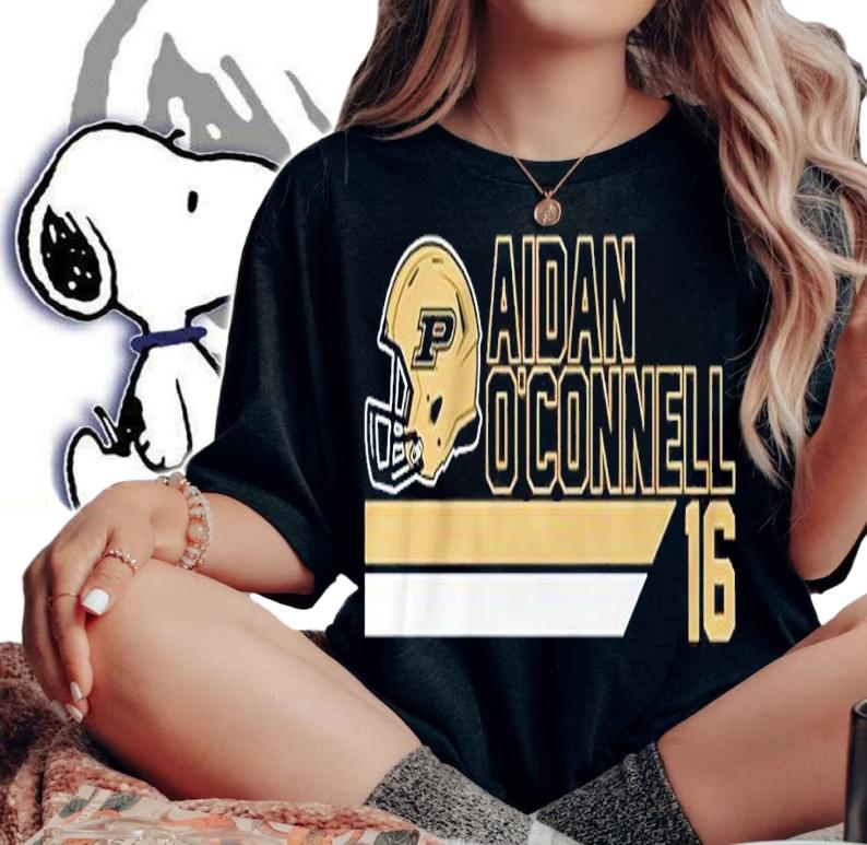 Purdue Football Aidan O'Connell 16 Player shirt t-shirt woman shirt