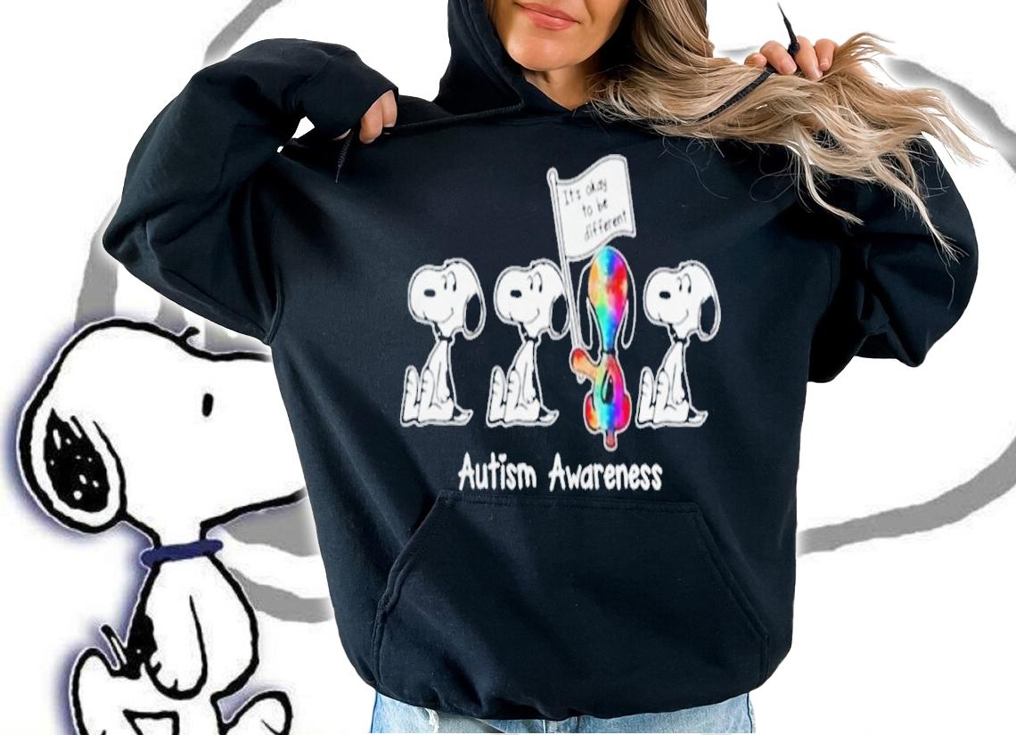 Snoopys Its Okay Autism Awareness Shirt t-shirt