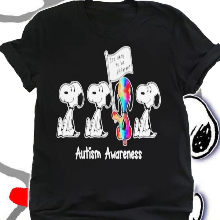 Snoopys Its Okay Autism Awareness Shirt t-shirt