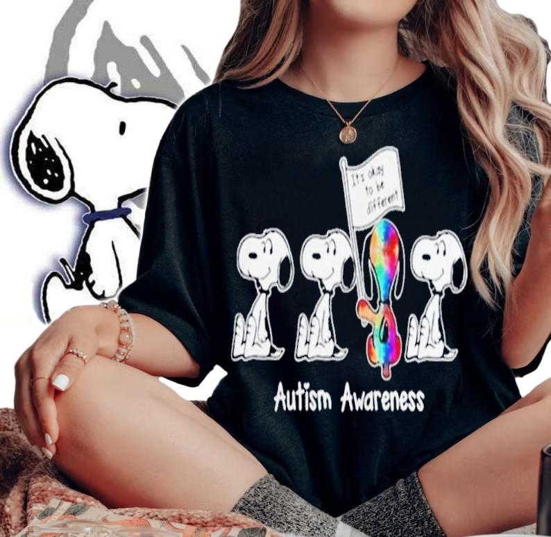 Snoopys Its Okay Autism Awareness Shirt t-shirt