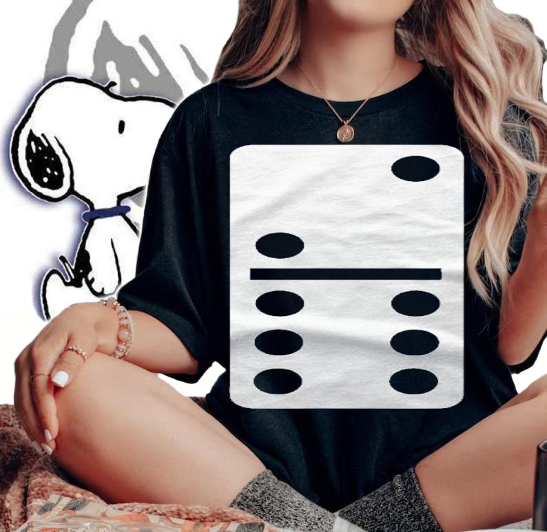 Two Six Dominoes Halloween Costume Domino Game Shirt t-shirt