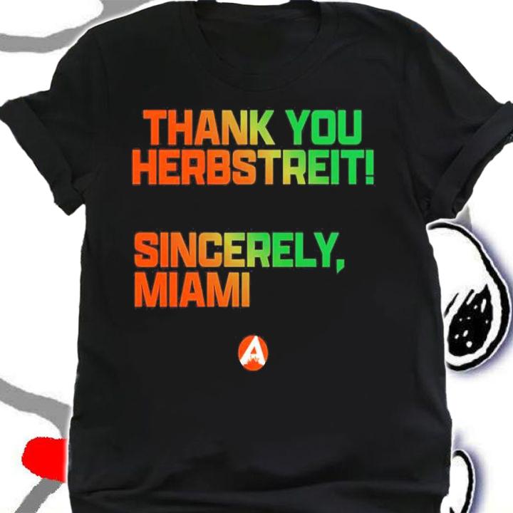 Official Thank You Herbstreit Sincerely Miami Shirt shirt