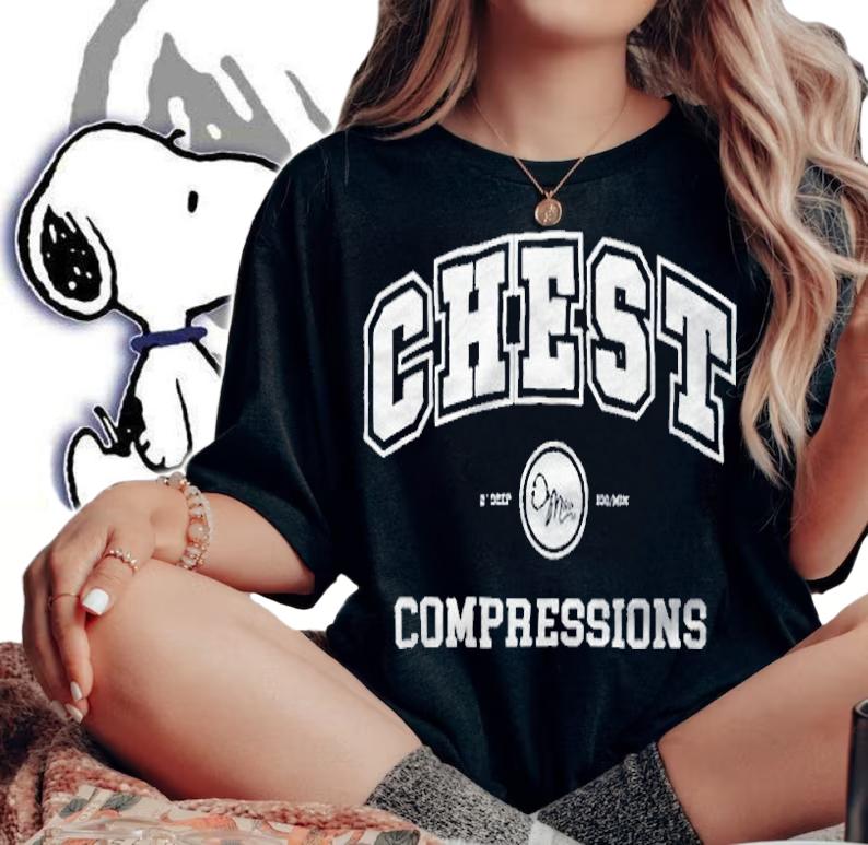 Chest compressions University T-shirt woman shirt