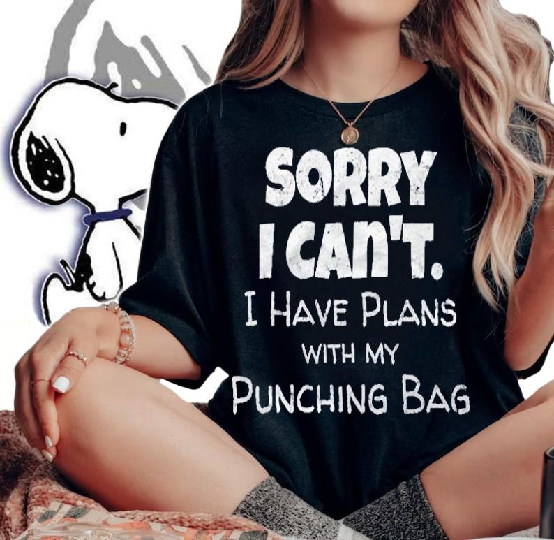 Funny Boxing Quote Design Punching Bag Boxer Meme Shirt