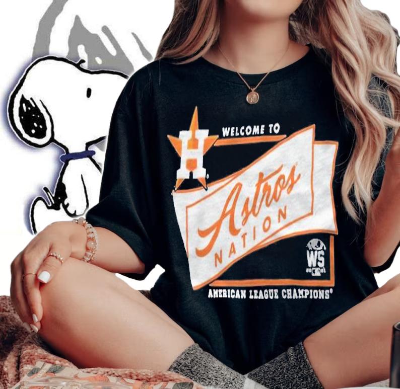 Houston Astros Welcome To Astros Nation 2021 American League Champions Shirt woman shirt