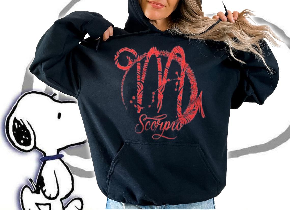 Red Scorpio Zodiac Sign Stars October November Birthday Gift Pullover Shirt hoodie