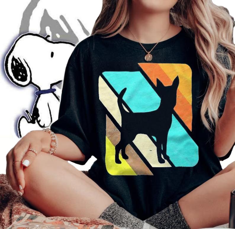 Vintage Chiweenie Cool Dog T-shirt woman shirt