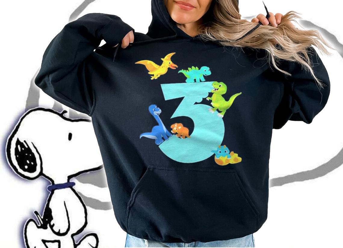 Kids 3 Years Old Dinosaur Toy Dino 3Rd Birthday Boy Shirt hoodie