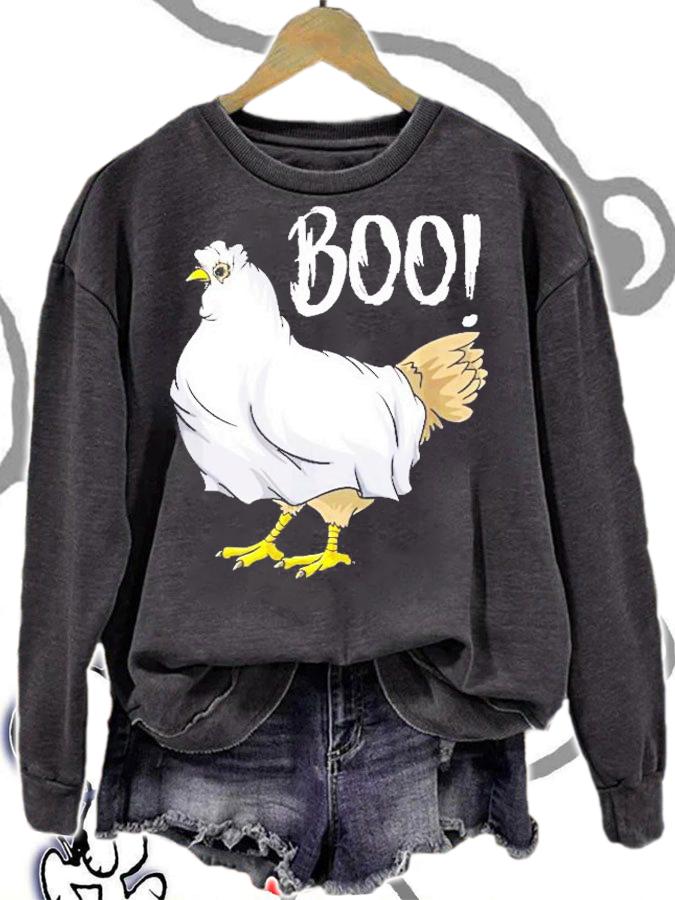 Chicken Ghost Boo Halloween Costume Shirt