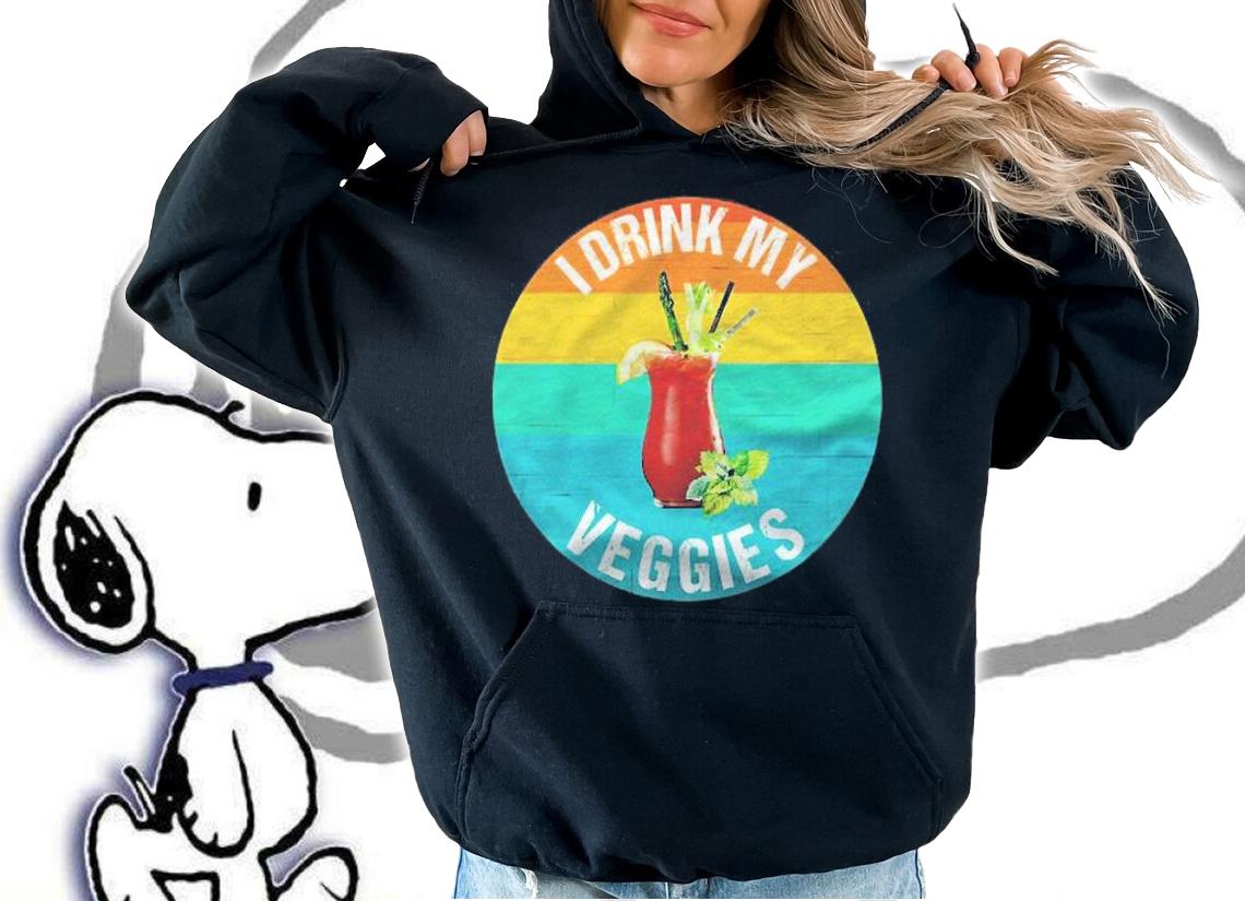 I Drink My Veggies Funny Bloody Mary Brunch Shirt hoodie