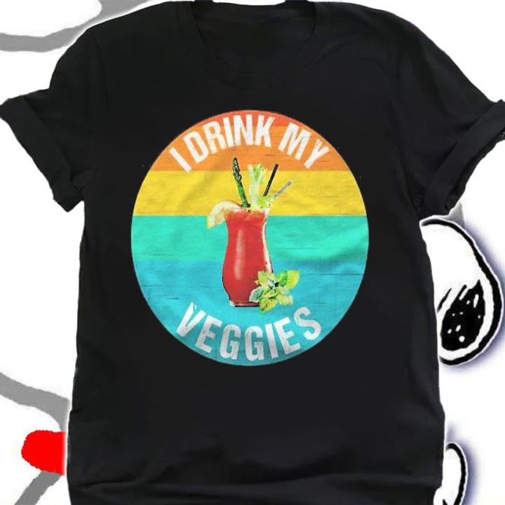 I Drink My Veggies Funny Bloody Mary Brunch Shirt shirt
