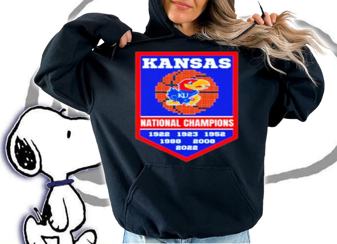 Kansas Jayhawks Basketball National Champions History 1922-2022 Shirt hoodie