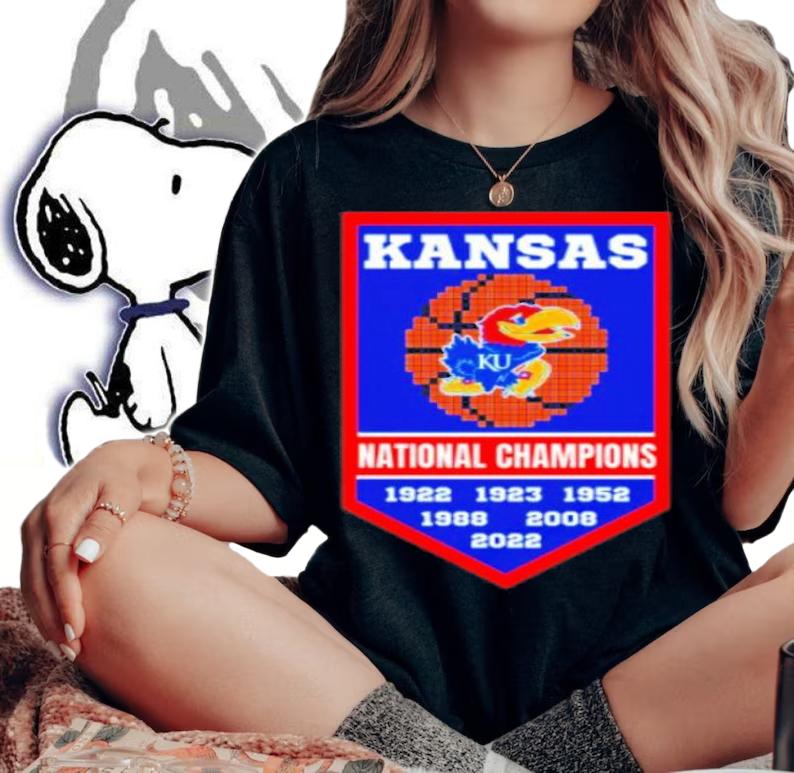 Kansas Jayhawks Basketball National Champions History 1922-2022 Shirt woman shirt