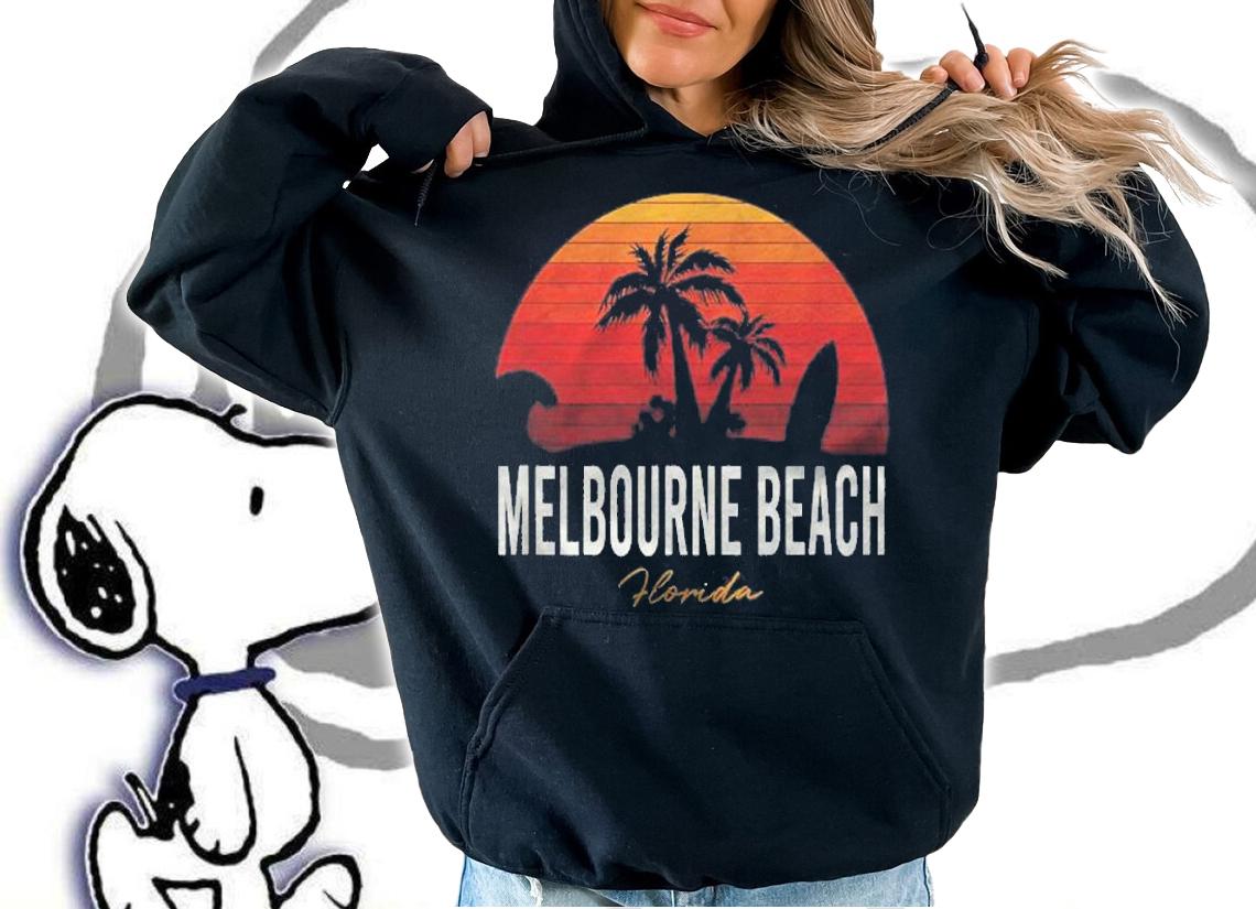 Melbourne Beach Florida Fl Palms Vacation Surf Sunset Shirt hoodie