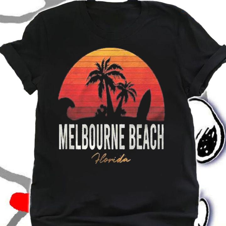 Melbourne Beach Florida Fl Palms Vacation Surf Sunset Shirt shirt