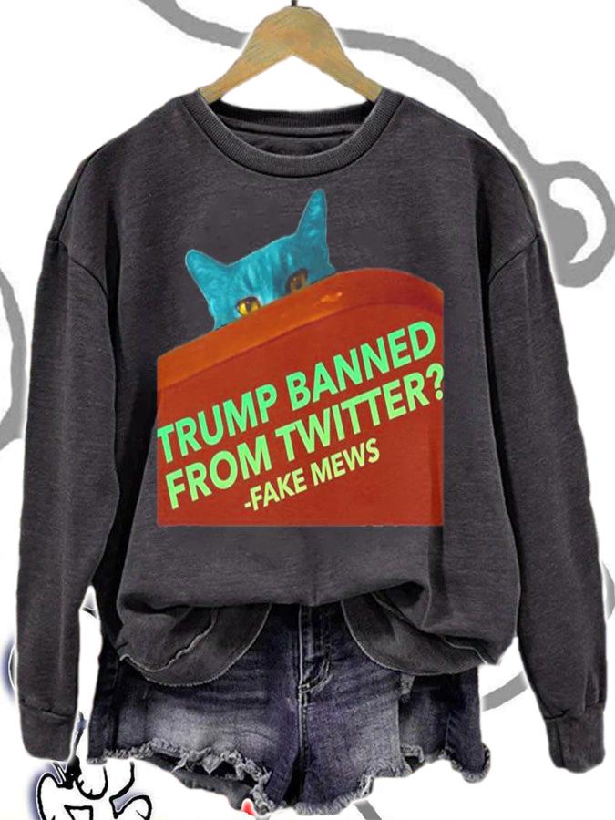 Sassy Political Cat Trump Banned from Twitter Fake T-Shirt
