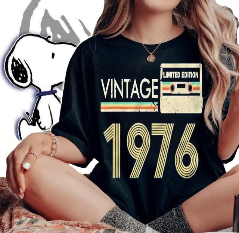Vintage 1976 Made In 1976 45Th Birthday Limited Edition T-shirt