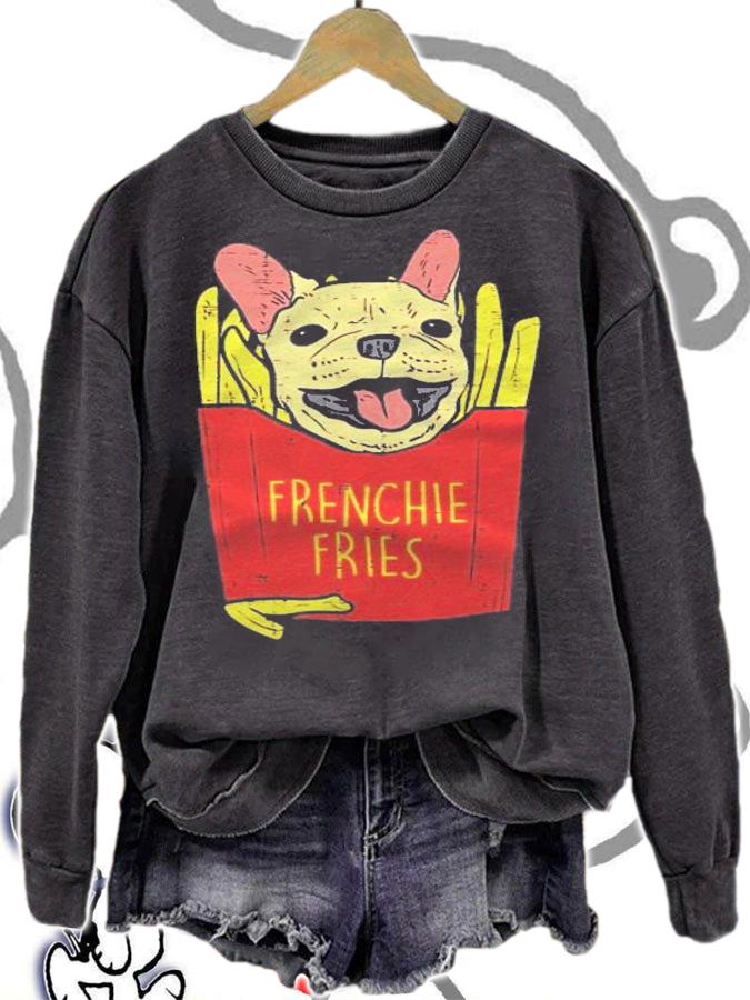 Frenchie Fries French Bulldog Snack Pet Dog Lover Owner Gift Shirt