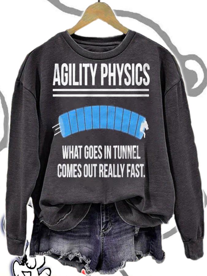 Funny Dog Agility Physics Definition Trainer Handler Gift shirt