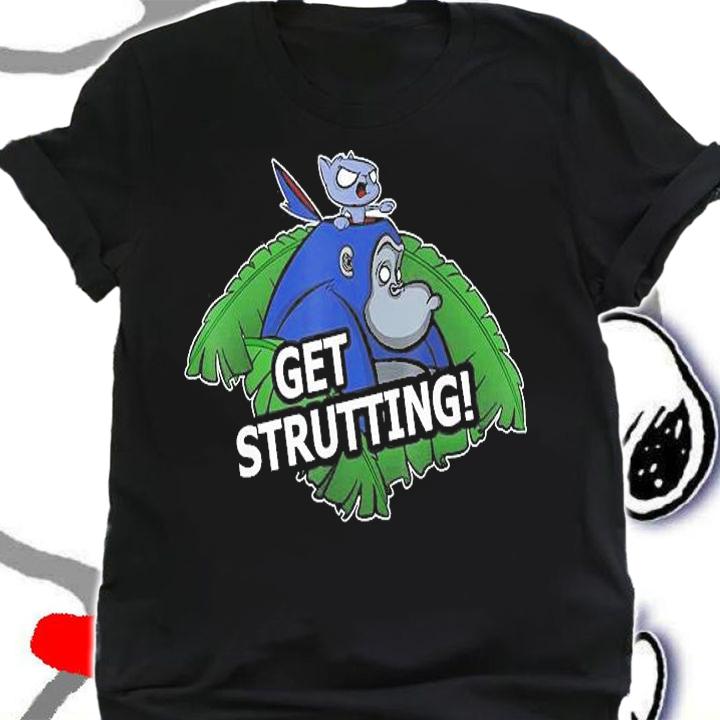 Get Strutting Funny Gorilla and Cat Design T-Shirt shirt