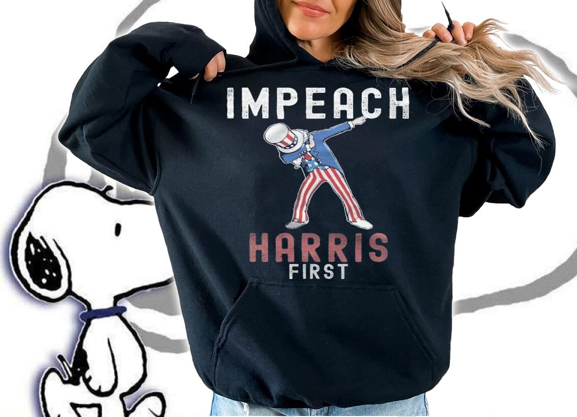 Impeach Harris First Anti Biden Conservative T-Shirt