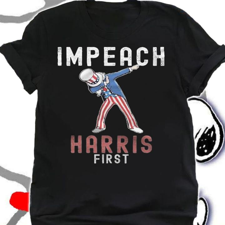 Impeach Harris First Anti Biden Conservative T-Shirt