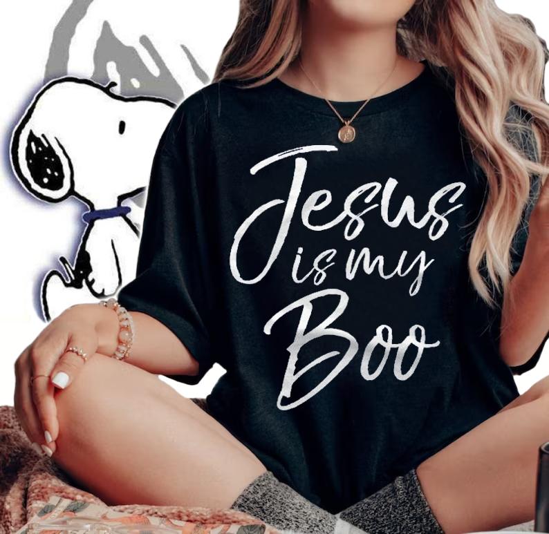 Jesus Is My Boo Shirt Fun Christian Halloween Costume Shirt woman shirt