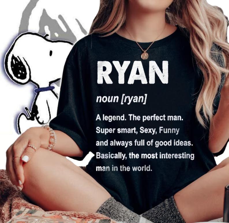Mens Ryan Name Personalized Custom Shirt woman shirt