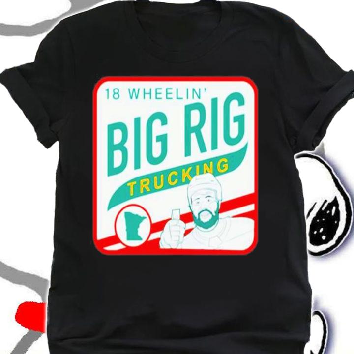 Minnesota Wild Hockeylodge Ryan Hartman Wearing Jordan Greenway Big Rig Shirt