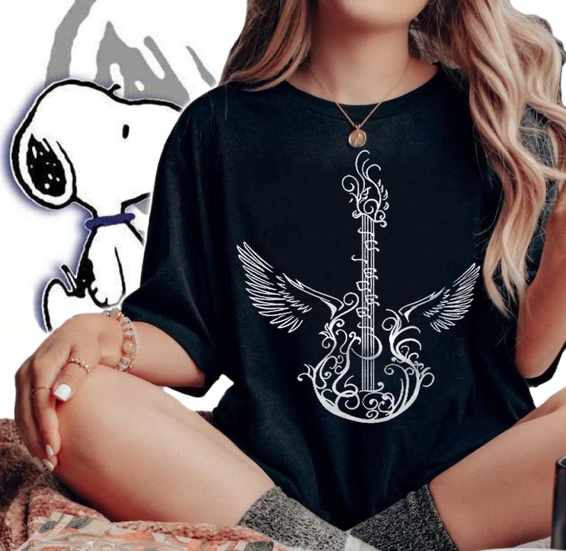 Perfect Guitar Wings Cool Acoustic Guitarist Musician Gift Shirt
