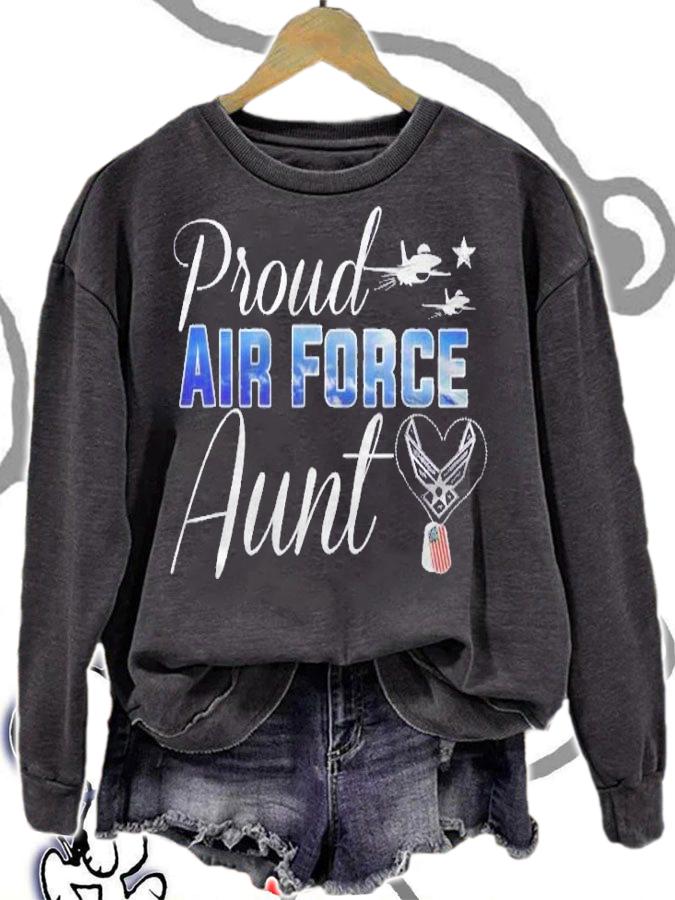 Proud Air Force Aunt Hear Us Air Force Military Shirt sweatshirt