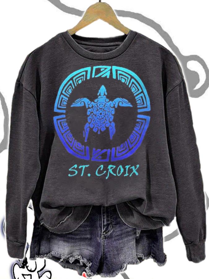 St. Croix Caribbean Vintage Retro Throwback Vacation Shirt sweatshirt