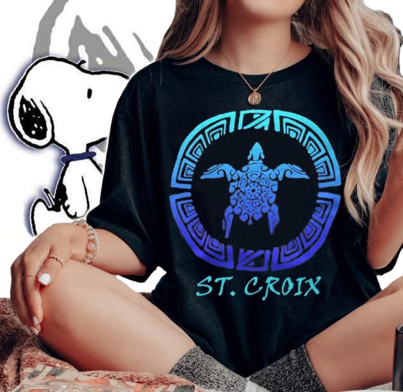 St. Croix Caribbean Vintage Retro Throwback Vacation Shirt woman shirt