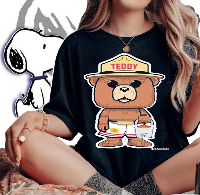 Teddy Allens Teddy Buckets Teddy Buckets DTG T-Shirt woman shirt