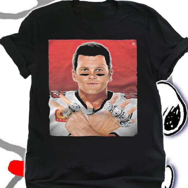 Tom Brady Tampa Bay Buccaneers 7 rings T-shirt