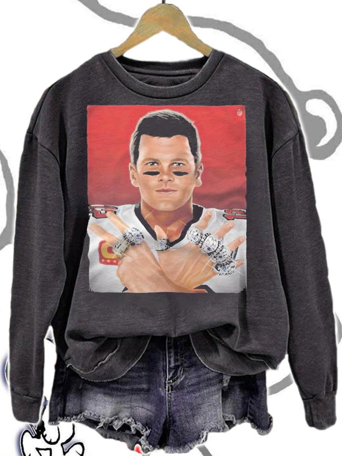 Tom Brady Tampa Bay Buccaneers 7 rings T-shirt