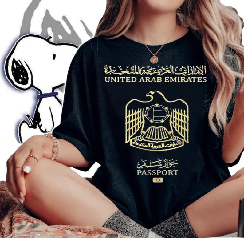 Uae ( Emirate ) Passport Cover Shirt woman shirt