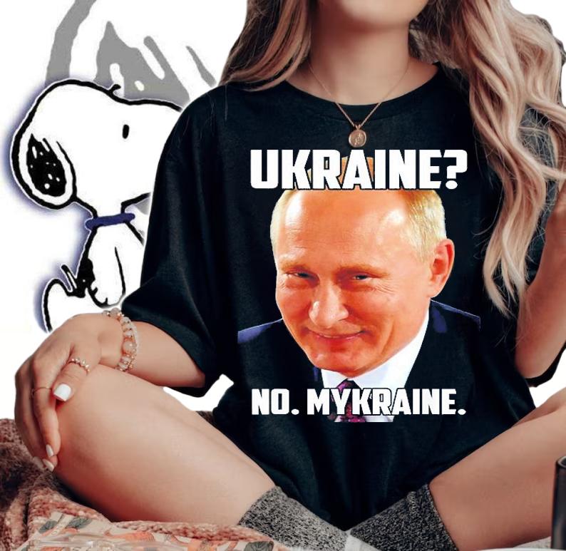 Ukraine No Mykraine Putin Meme Support T-Shirt