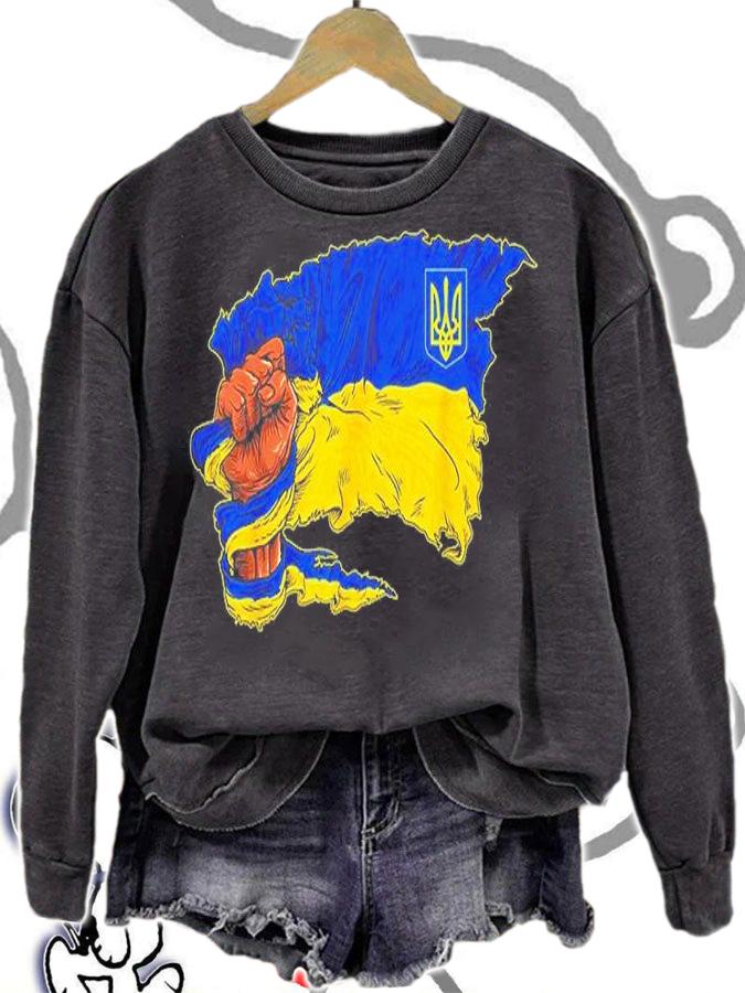 Vintage Ukraine Ukrainian Flag Pride Ukraine Flag Symbol Love Ukraine T-Shirt sweatshirt